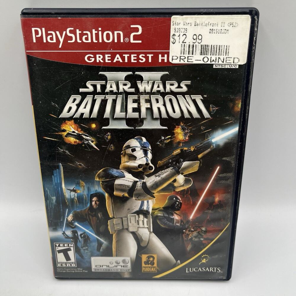 Star Wars: Battlefront II (PlayStation 2, 2005) Greatest Hits Game Case Only